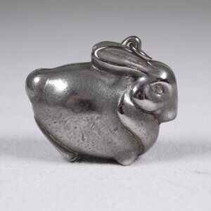 1970s Max Factor solid perfume bunny rabbit made in Thailand, bunny wish locket